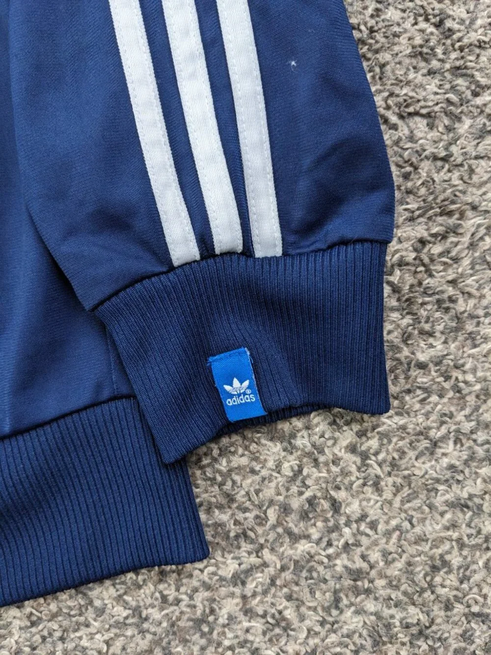 Notre Dame Fighting Irish Jacket Adidas Originals Trefoil Full Zip Blue Mens XL